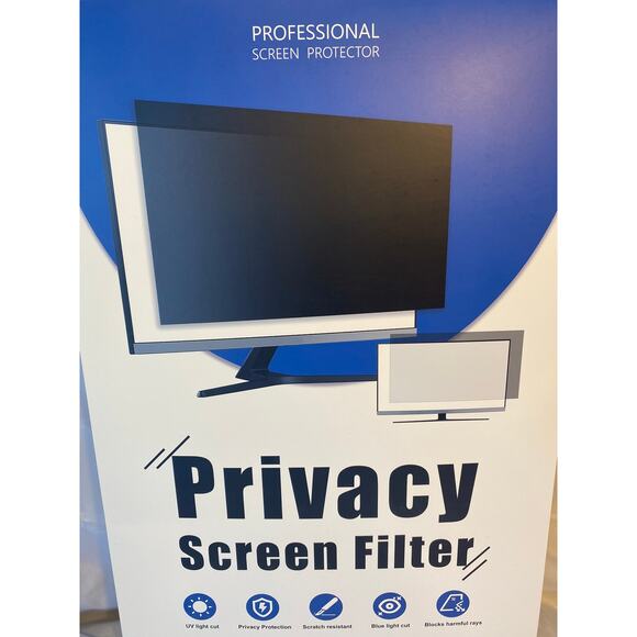 2 Pk 20" Blue Light Computer Privacy Screen for 16:9 Aspect Ratio Eye Protection - Picture 3 of 12